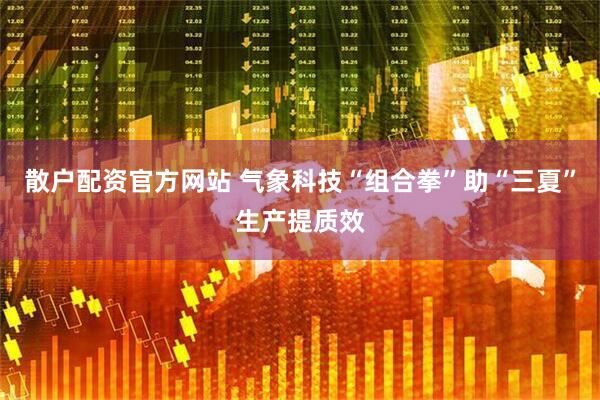 散户配资官方网站 气象科技“组合拳”助“三夏”生产提质效